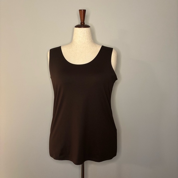 CHICOS basic knit tank in chcoclate - Size 3 XL - Picture 1 of 4